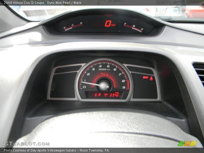 Dyno Blue Pearl / Black 2009 Honda Civic Si Coupe