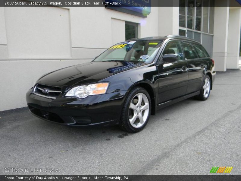 Obsidian Black Pearl / Off-Black 2007 Subaru Legacy 2.5i Wagon