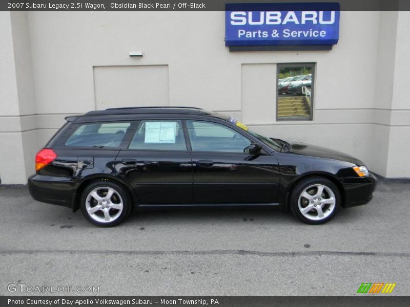 Obsidian Black Pearl / Off-Black 2007 Subaru Legacy 2.5i Wagon