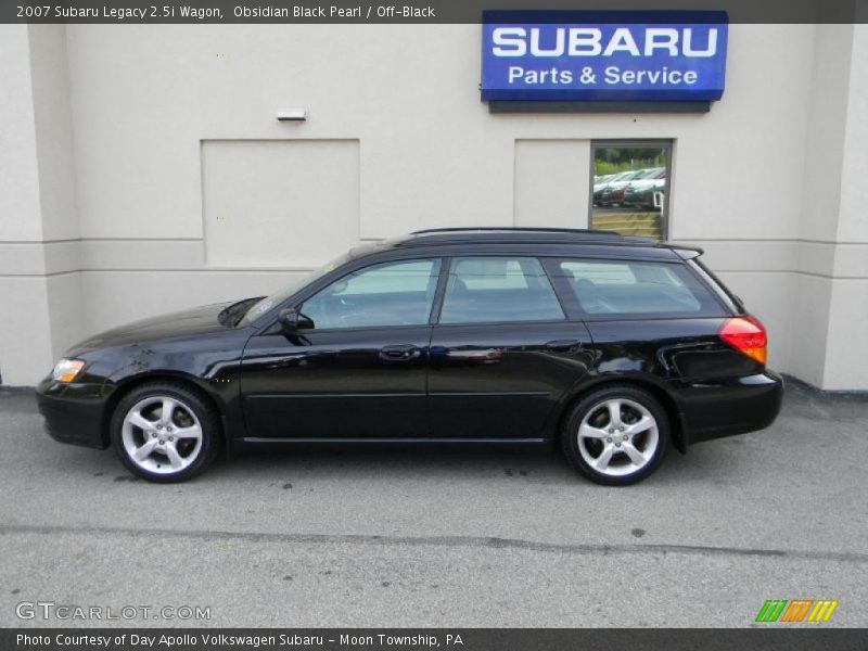 Obsidian Black Pearl / Off-Black 2007 Subaru Legacy 2.5i Wagon