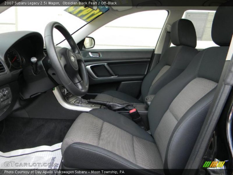 Obsidian Black Pearl / Off-Black 2007 Subaru Legacy 2.5i Wagon