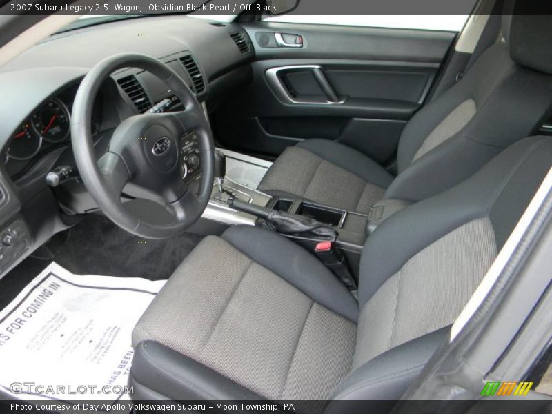 Obsidian Black Pearl / Off-Black 2007 Subaru Legacy 2.5i Wagon