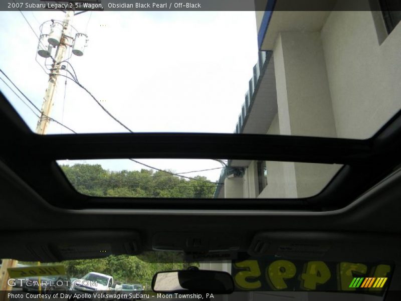 Obsidian Black Pearl / Off-Black 2007 Subaru Legacy 2.5i Wagon