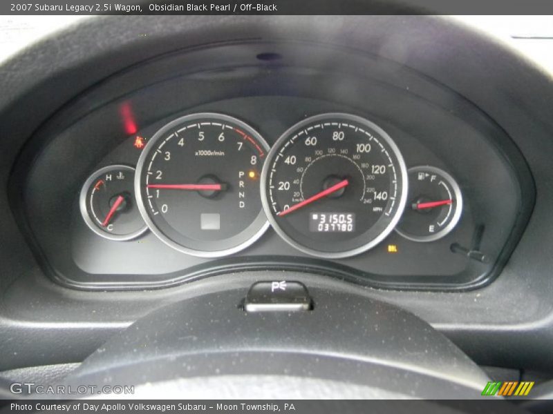 Obsidian Black Pearl / Off-Black 2007 Subaru Legacy 2.5i Wagon