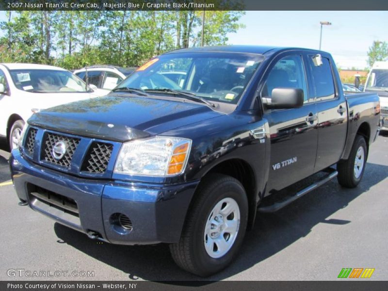Majestic Blue / Graphite Black/Titanium 2007 Nissan Titan XE Crew Cab