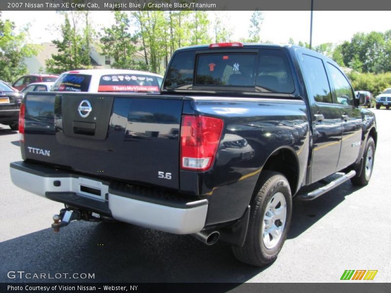 Majestic Blue / Graphite Black/Titanium 2007 Nissan Titan XE Crew Cab