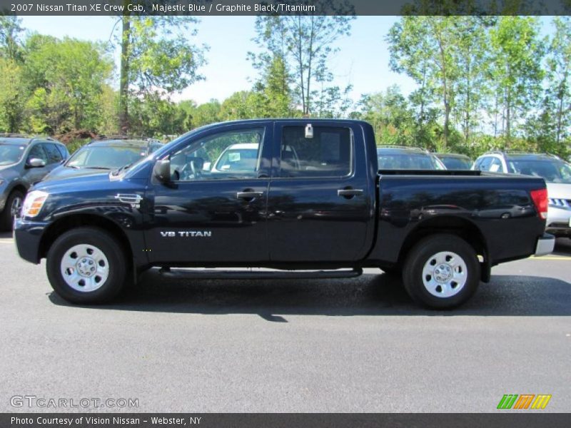 Majestic Blue / Graphite Black/Titanium 2007 Nissan Titan XE Crew Cab