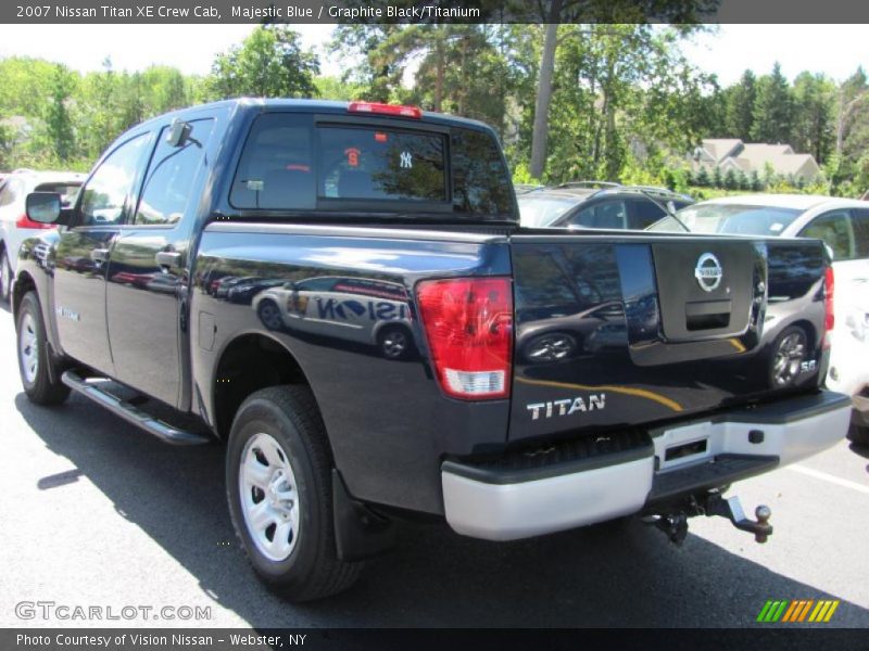 Majestic Blue / Graphite Black/Titanium 2007 Nissan Titan XE Crew Cab
