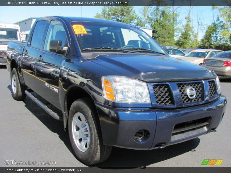 Majestic Blue / Graphite Black/Titanium 2007 Nissan Titan XE Crew Cab