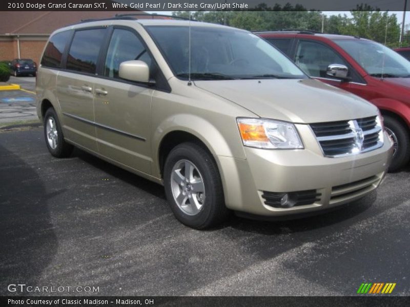 White Gold Pearl / Dark Slate Gray/Light Shale 2010 Dodge Grand Caravan SXT