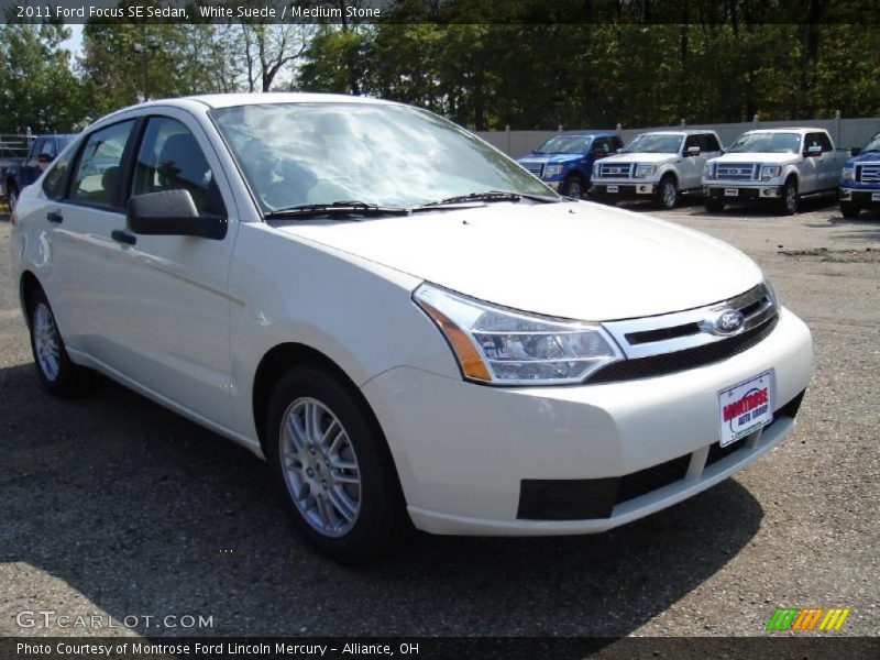White Suede / Medium Stone 2011 Ford Focus SE Sedan