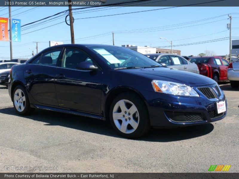 Midnight Blue Metallic / Ebony 2010 Pontiac G6 Sedan