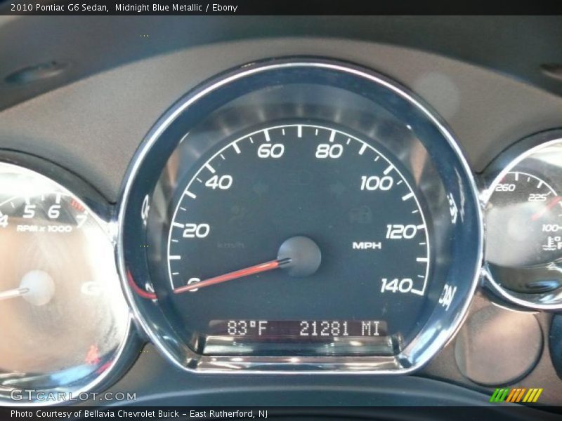 Midnight Blue Metallic / Ebony 2010 Pontiac G6 Sedan