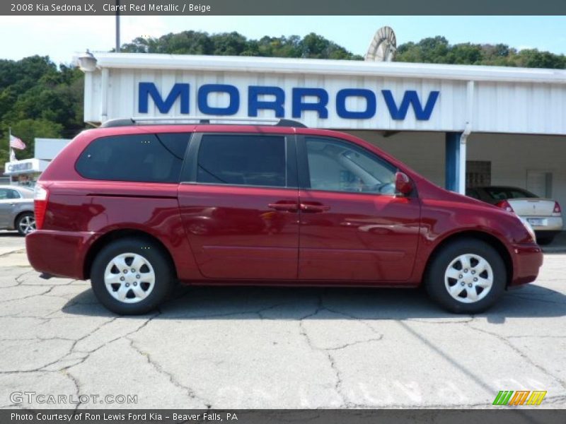 Claret Red Metallic / Beige 2008 Kia Sedona LX