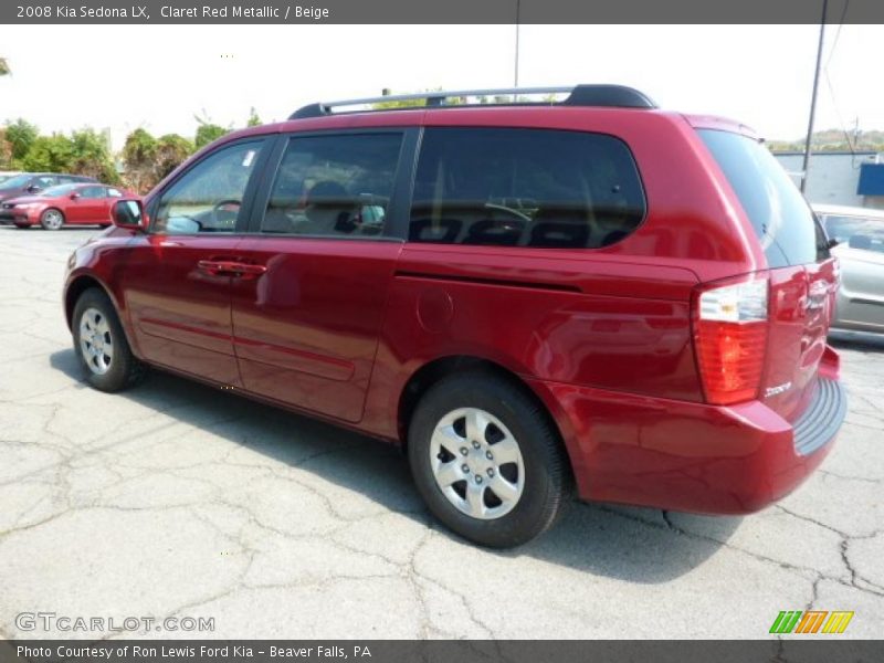 Claret Red Metallic / Beige 2008 Kia Sedona LX