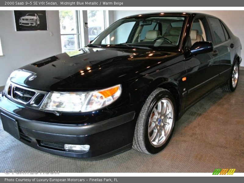 Midnight Blue Metallic / Warm Beige 2000 Saab 9-5 SE V6t Sedan