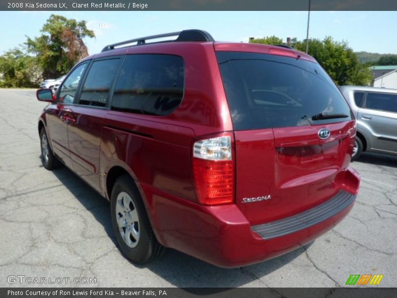Claret Red Metallic / Beige 2008 Kia Sedona LX