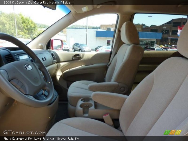 Claret Red Metallic / Beige 2008 Kia Sedona LX