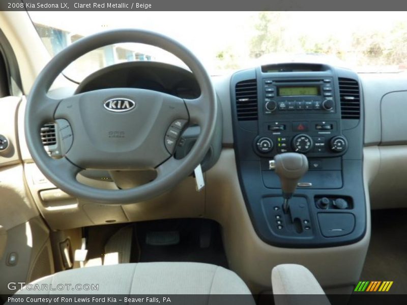 Claret Red Metallic / Beige 2008 Kia Sedona LX