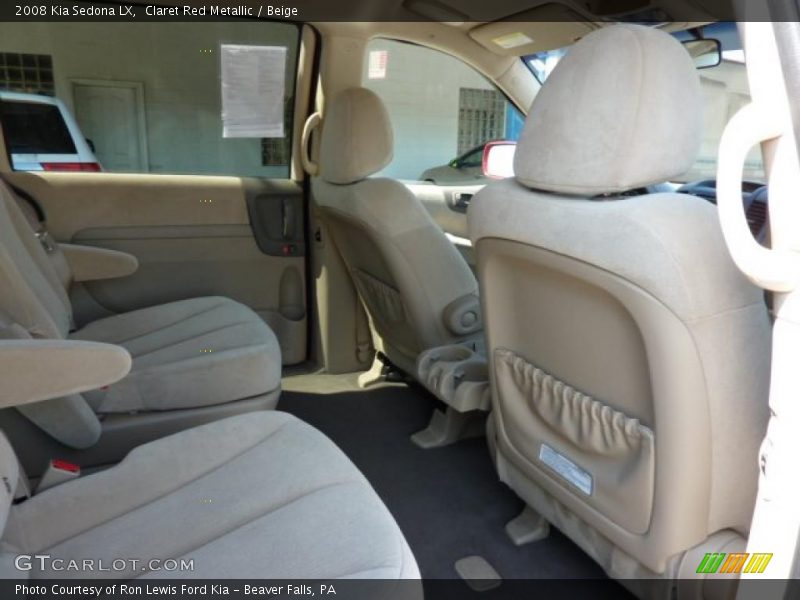 Claret Red Metallic / Beige 2008 Kia Sedona LX