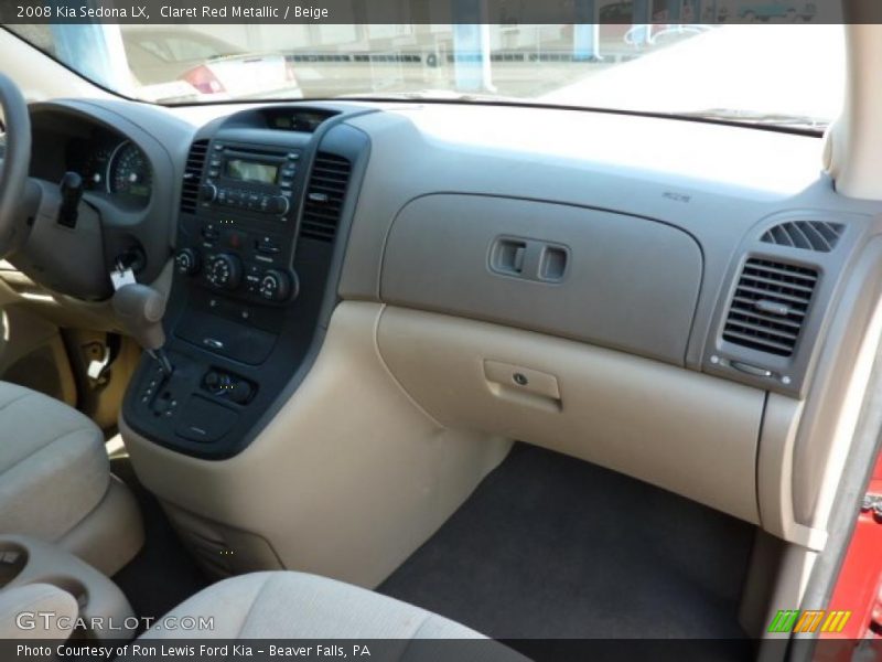 Claret Red Metallic / Beige 2008 Kia Sedona LX
