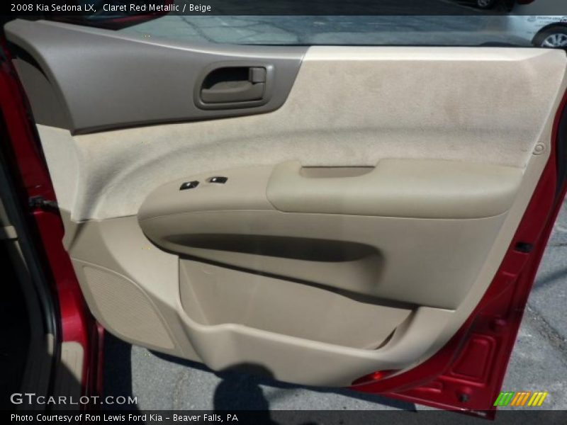 Claret Red Metallic / Beige 2008 Kia Sedona LX