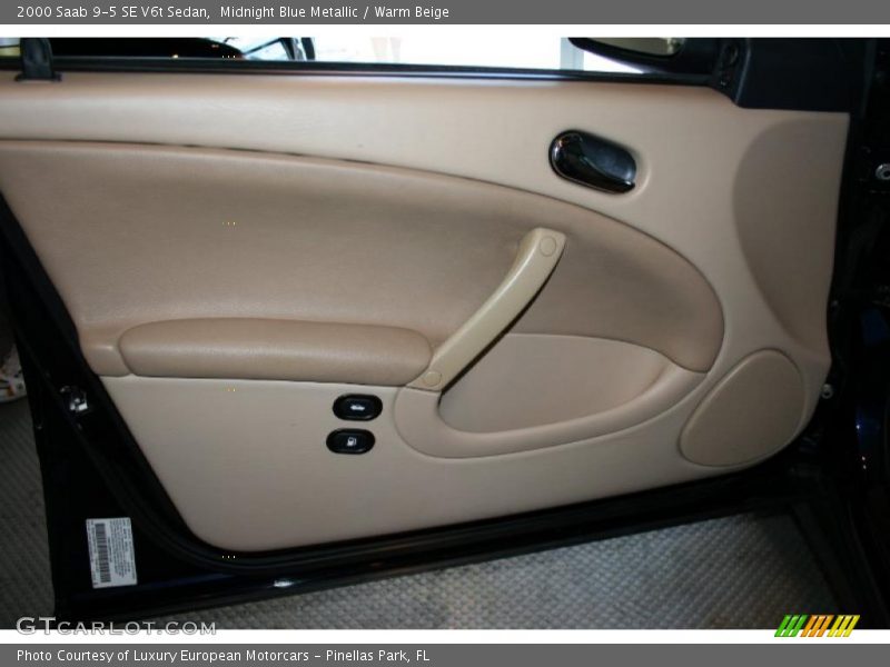 Midnight Blue Metallic / Warm Beige 2000 Saab 9-5 SE V6t Sedan