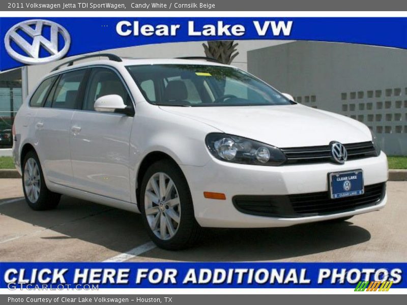 Candy White / Cornsilk Beige 2011 Volkswagen Jetta TDI SportWagen
