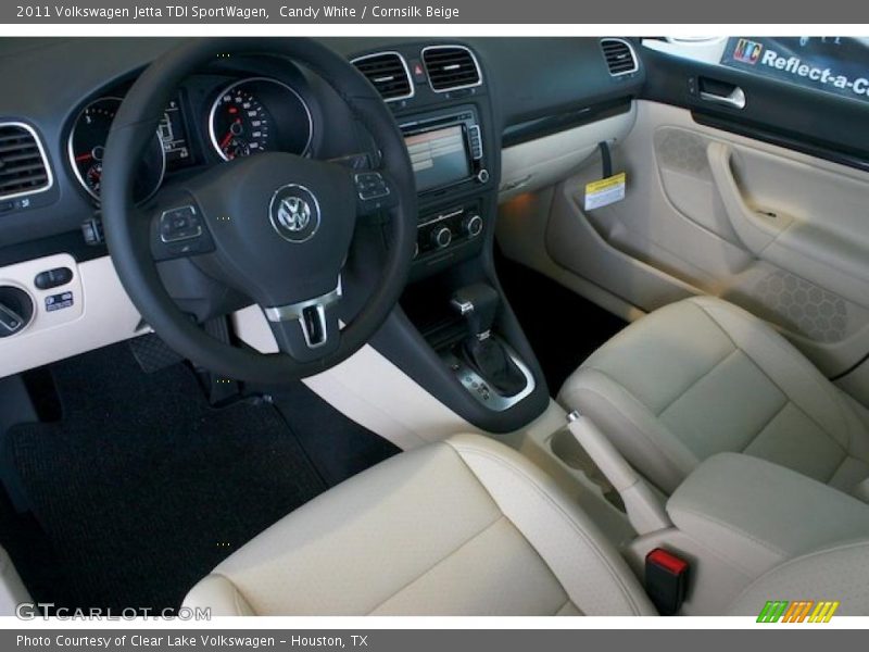 Candy White / Cornsilk Beige 2011 Volkswagen Jetta TDI SportWagen