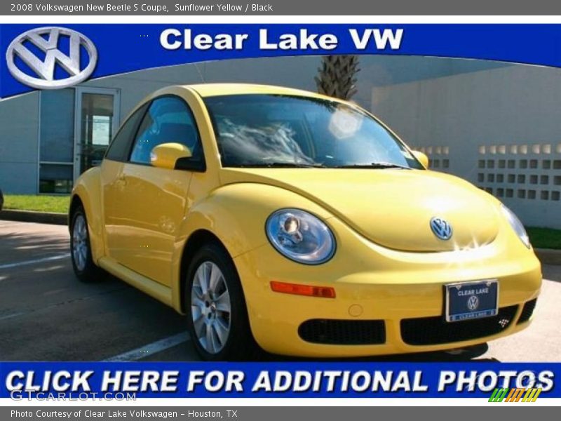 Sunflower Yellow / Black 2008 Volkswagen New Beetle S Coupe
