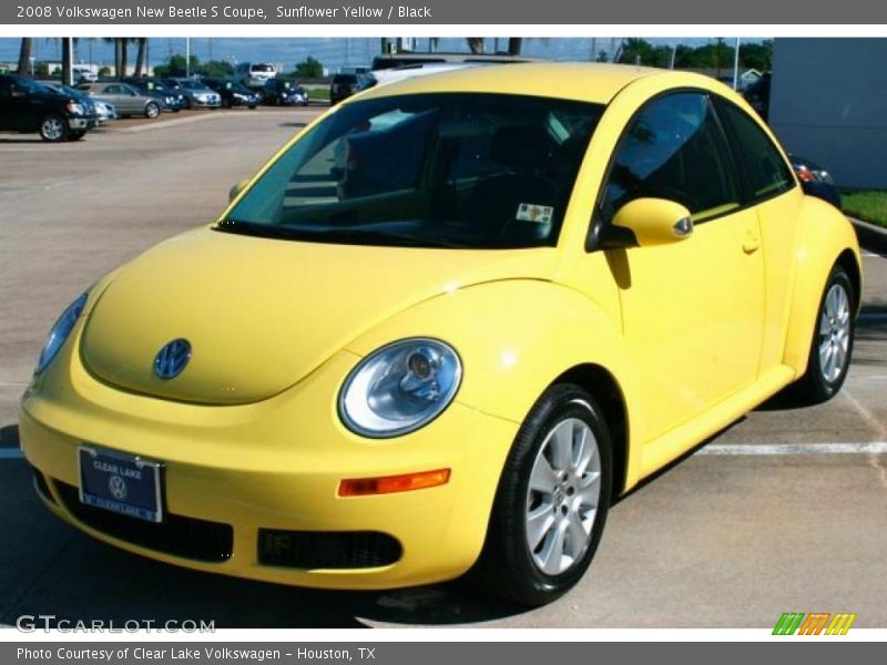 Sunflower Yellow / Black 2008 Volkswagen New Beetle S Coupe