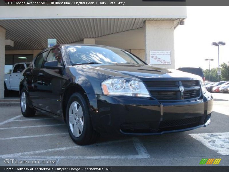 Brilliant Black Crystal Pearl / Dark Slate Gray 2010 Dodge Avenger SXT