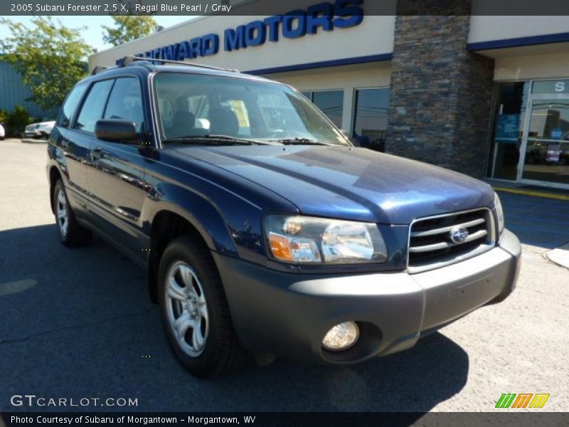 Regal Blue Pearl / Gray 2005 Subaru Forester 2.5 X