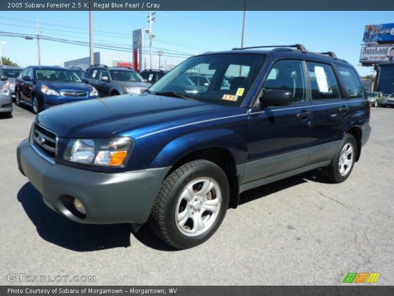 Regal Blue Pearl / Gray 2005 Subaru Forester 2.5 X