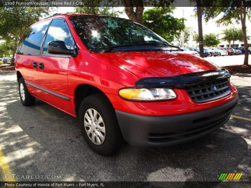Flame Red / Gray 1998 Plymouth Voyager