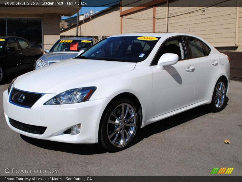 Glacier Frost Pearl / Black 2008 Lexus IS 350