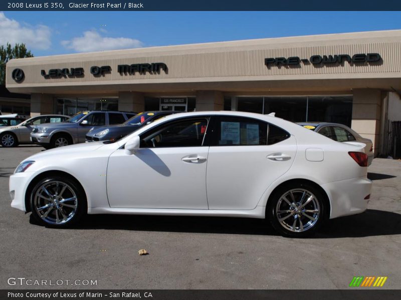Glacier Frost Pearl / Black 2008 Lexus IS 350