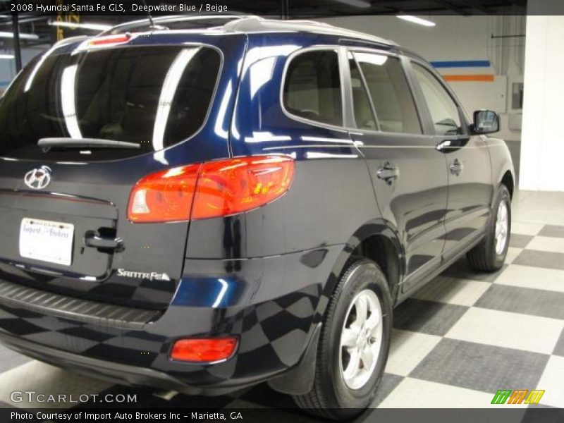 Deepwater Blue / Beige 2008 Hyundai Santa Fe GLS
