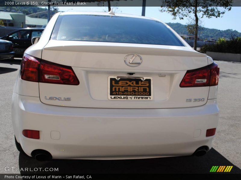 Glacier Frost Pearl / Black 2008 Lexus IS 350