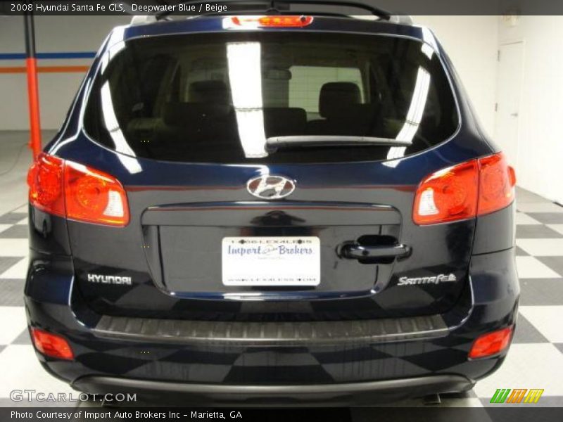 Deepwater Blue / Beige 2008 Hyundai Santa Fe GLS