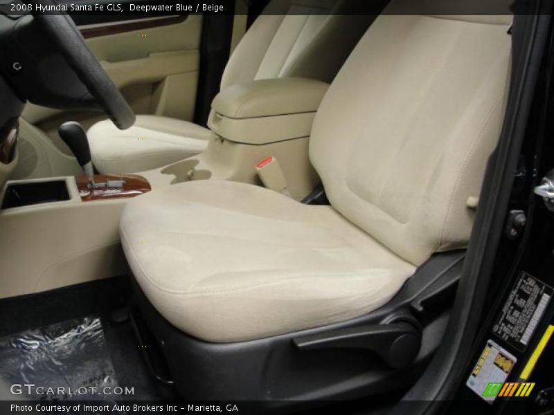 Deepwater Blue / Beige 2008 Hyundai Santa Fe GLS