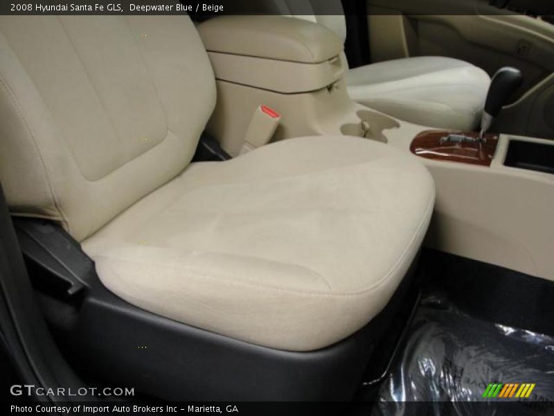 Deepwater Blue / Beige 2008 Hyundai Santa Fe GLS