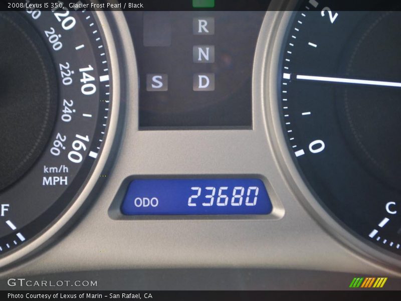 Glacier Frost Pearl / Black 2008 Lexus IS 350