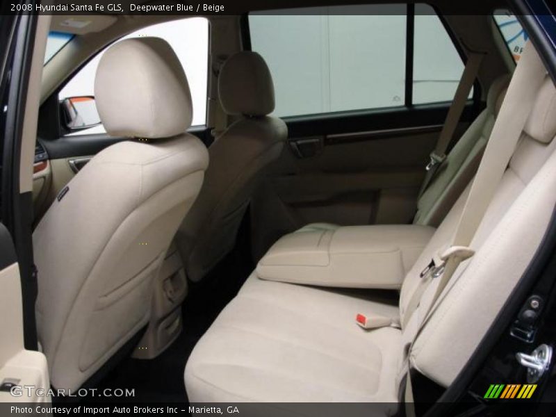 Deepwater Blue / Beige 2008 Hyundai Santa Fe GLS