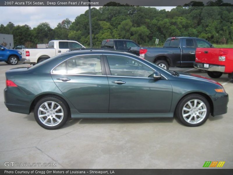 Deep Green Pearl / Parchment 2007 Acura TSX Sedan