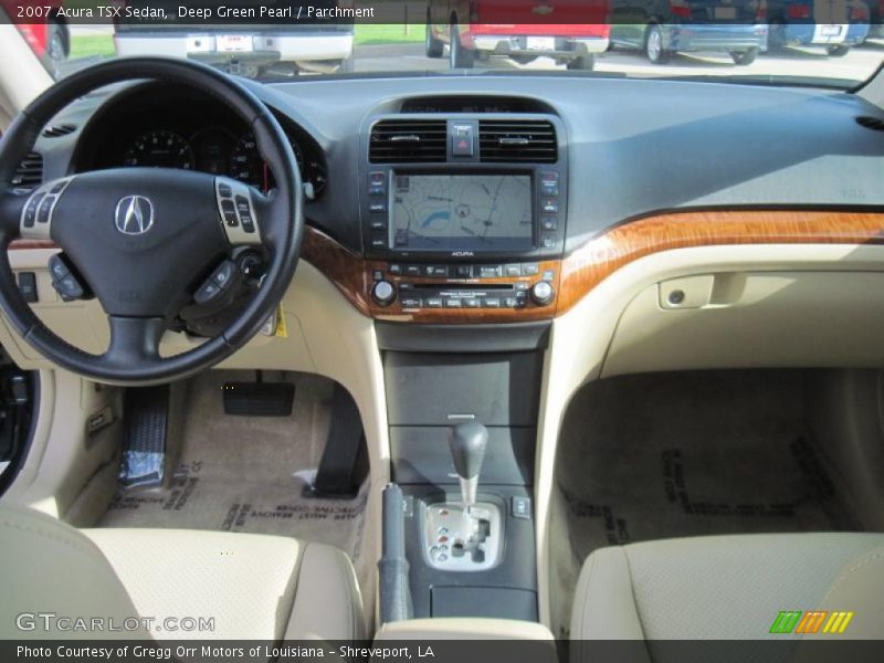 Deep Green Pearl / Parchment 2007 Acura TSX Sedan