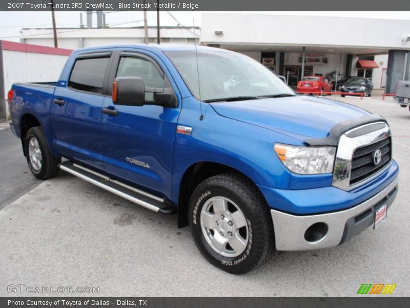 Blue Streak Metallic / Beige 2007 Toyota Tundra SR5 CrewMax