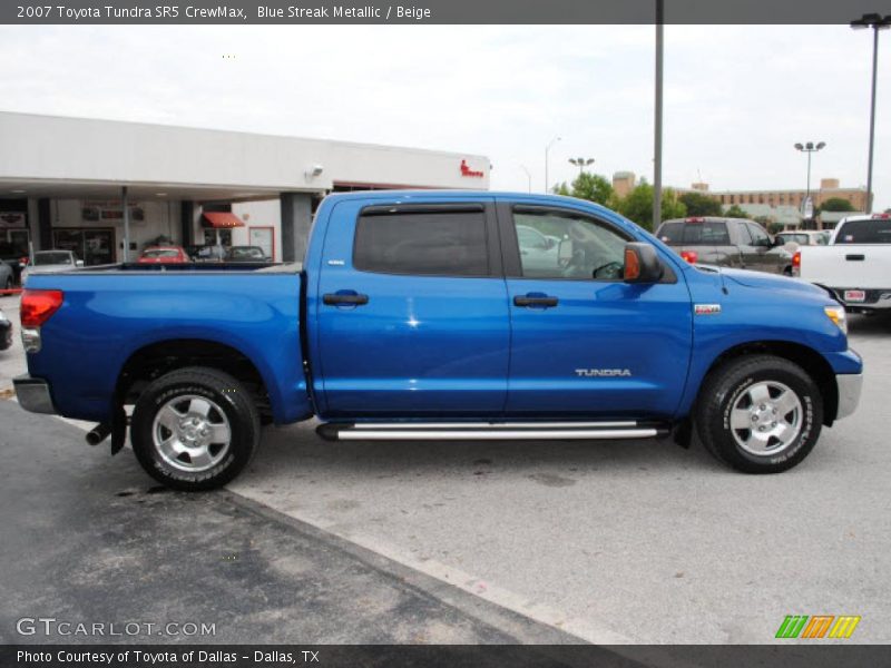Blue Streak Metallic / Beige 2007 Toyota Tundra SR5 CrewMax