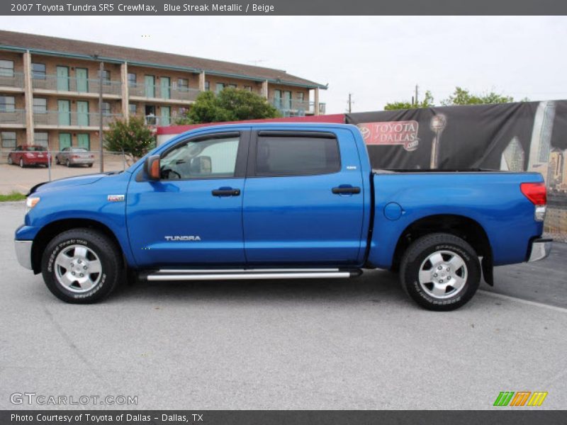 Blue Streak Metallic / Beige 2007 Toyota Tundra SR5 CrewMax