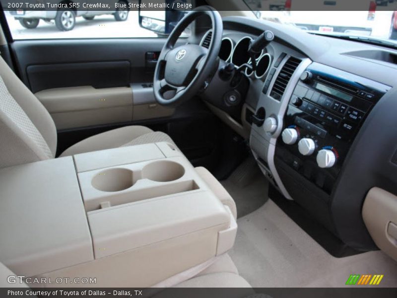 Blue Streak Metallic / Beige 2007 Toyota Tundra SR5 CrewMax